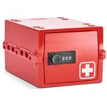 Lockabox Mini™ | Small Lockable Storage Box | 3 Litre Combination Lock Box For Food, Medicine & Home Safety | BPA-Safe (Medi Red)