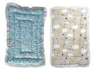 Babyly New Born Baby Soft Cotton Mattress Combo Set of 2 Pcs |Godari | Godadi | Bed Protector |Crib Sheet | Bedding Set |Comfort Sleep for Your Little One (Multicolour) (30)