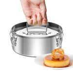 KDLCY Stainless Steel Flan Pan Flanera Mold 63 oz, Flan Mold with Lid - Flan Maker for 6 Qt Instant Pot - Dishwasher Safe