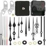 Keadic 25Pcs Quartz Clock Mechanism Replacement Set Contains High Torque Long Shaft Wall Clock Silent Movement with Long and Short Spade Hands for Home (13 mm/ 0.51 Inches)