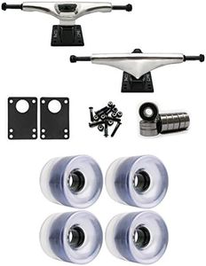 TGM Skateboards Core 6.0 Longboard Trucks Wheels Package 62mm x 51.5mm 83A Clear