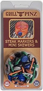 Steak Pinz - Grill Safe, Reusable Nylon Food Markers for Marking Desired Grilling Temperature, Spiciness, or Marking Dietary Restrictions - Made in The USA. (Pack of 32 Pinz