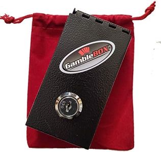 The original USA Gamblebox Gambling Personal Pocket Cash Drop Lock Box Safe Wallet With Red Velvet Carrying Bag