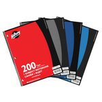 Hilroy Coil 1-subject Wide Ruled Notebook, 10.5 X 8 Inches, 3 Hole Punched, 200 Pages (100 Sheets), 1 Notebook, Color May Vary (13224)