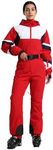 GSOU SNOW Womens Vintage Ski Suit Waterproof Winter Snowsuit Jumpsuit Warm Windproof Onesie For Christmas Gift Idea