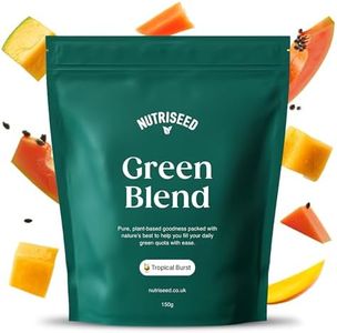 Nutriseed Greens Powder 150g - Natural & Fresh Tropical Burst Super Greens Powder with Superfoods & Adaptogens Including Ashwagandha, Boosts Digestion & Immunity, Vegan & Gluten Free - 30 Servings.