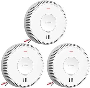 X-Sense Hardwired Combination Smoke and Carbon Monoxide Detector, Hardwired Interconnected Smoke and CO Detector Alarm with Replaceable Battery Backup, XP04, 3-Pack