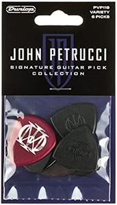 JIM DUNLOP Púas John Petrucci Variety Pack, ultex, Multicolor, Saco de 6, jazz III, primetone, flow et trinity