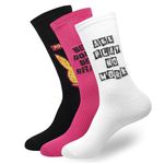 BALENZIA Men's Playboy Crew Socks | 3-Pack | Fun Socks | Free Size | Official Playboy Merchandise