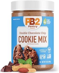 PB2 Pantry Double Chocolate Chip Cookie Mix - 16oz Jar | Certified Vegan, Gluten Free, Non-GMO, 4g Plant Protein Per Cookie