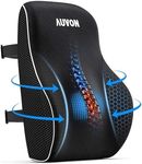AUVON Lumbar Support Cushion, Ergonomic Memory Foam Back Support Pillow with Straps for Office Chair, Car Seat, Home, Office