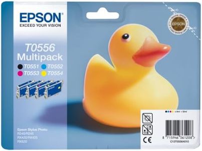 Epson - T0556 - Multipack d'Origine Cartouche Noire + 3 Couleurs