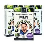 NutraKing Multivitamin Tablets for Men (31 Multi Vitamins & Minerals) - Essential Multi Vitamins for Men, All in One Nutrition Complex, 3 Month Supply