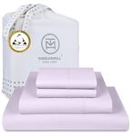 Threadmill Egyptian Cotton Sheets for King Size Bed | 100% Certified Egyptian Cotton King Bed Sheets Set | Snug Fit Elastic Deep Pocket King Sheets Soft, Breathable All Season Solid Sateen | Lilac