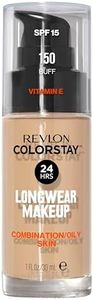 Revlon ColorStay™ Longwear Makeup Foundation Combination/Oily Skin Buff – 24HR Wear, Oil-Free, SPF 15, Heat & Humidity Resistant