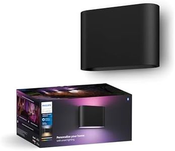 Philips Hue White & Color Ambiance, Applique murale connectée pour l’intérieur et l’extérieur Dymera, 16 millions de couleurs, pont Hue requis pour une utilisation