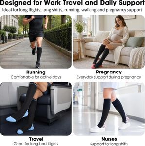 Calves Kelson Compression Socks, 2 Pairs – Supportive Athletic Fit