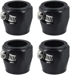 VehiMata 12AN Hose Finisher Clamp Aluminium Black for Stainless Braided Hoses,Rubber Hoses end Finisher