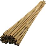 MUSAN Large 2FT 3FT 4FT 5FT 6FT Natural Garden Bamboo Canes - Heavy Duty Strong Plant Support Poles Thick Sticks - Indoor & Outdoor Plants Stakes Wooden Screening Wood Trellis (10, 4FT (10-18mm))