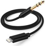 WLTASUY 6.35mm 1/4 inch TRS Audio Stereo Cable for i-Phone, 6.35mm Male 1/4 inch Aux Audio Jack Adapter Cord for i-Phone 11/X/XS/XR/8/7/i-Pad/i-Pod, Amplifier, Speaker, Headphone, Mixing Console 3.3FT