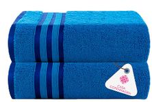 Casa Copenhagen - Egyptian Cotton Zero Twist 2 Pcs Hand Towel (40 X 60 cm) Colour : Electric Blue