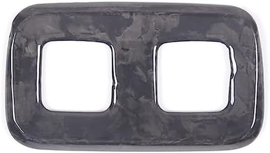 Qiosreui Tailgate Switch Button Frame for Chevy Corvette C6 2005-2013, Trunk Switch Button Cover Trim, Fuel Tank Selector Switch Frame Decoration Accessories, Dry Carbon Fiber (Forged Grain)