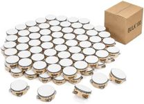 2026 New100-Pack 4" Mini Blank Tambourines – Wooden Handheld Percussion Instruments with 3 Metal Jingles for DIY Wedding Favors, Church Worship, Classroom Music, Birthday Parties & Group Activities