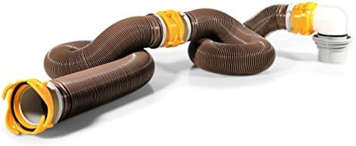 Camco Revolution Sewer Hose Kit with 360 Degree Swivel Fittings and 4-in-1 Elbow Adapter, Universal Fit, 20 Feet (39634)