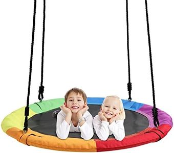 Tree Swings for Kids Outdoor, 40 Inch Diameter 600lb Weight & Adjustable Hanging Ropes Tree Swings, Great for Playground Swing, Backyard and Playroom(6 Colors)
