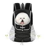 Pawaboo Pet Dog Carrier Backpack, Puppy Dog Travel Front Carrier for Small Medium Dogs Cats, Adjustable Breathable Dog Carrying Backpack with Safety Strips for Hiking, Walking (Black L Up to 14 lbs)