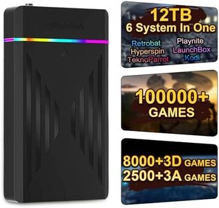 PEAPRIT 12TB External HDD Hard Drive,Retro Game Hard Drive with 100000+ Games,Portable Retro Game Hard Drive Compatible with 260+ Emulators 8000+3D Games,2500+3A Game Compatible with Win 7/8/10/11