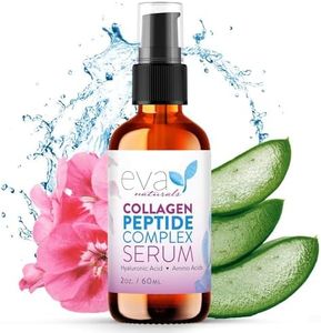 Peptide Complex Serum by Eva Naturals (2 oz) - Best Anti-Aging Face Serum Reduces Wrinkles and Boosts Collagen - Heals and Repairs Skin While Improving Tone and Texture - Hyaluronic Acid & Vitamin E