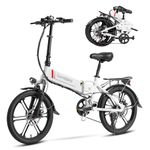 SAMEBIKE Folding 20" Electric City Bike with Removable 48V 10.4AH Lithium Battery for Adults, Folding Bicycle Commuter Ebike with 7 Speed Shifter Electric Bicycle Quick Delivery