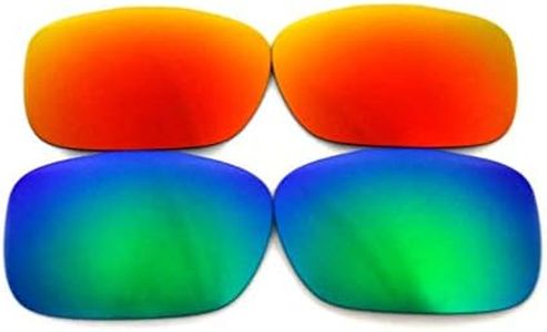 GALAXYLENSE Replacement Lenses for Oakley Gascan Multiple Color, Green/Red, regular