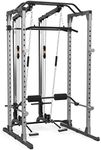 Fitness Reality 810XLT Super Max Power Cage | Optional LAT Pull-Down Attachment and Adjustable Leg Hold-Down | LAT Pull-Down Attachment Only, Gray