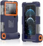 ShellBox Case Diving Case 2nd Gen for iPhone/Samsung Galaxy Series, Universal Phones[4.9-6.9 Inch],Snorkeling[15m/50ft] Full Body Protector(Blue-Orange)