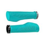 SOLODRIVE Ergonomic Design Bike Grips, Comfortable Bicycle Handlebar Grips, Single Lock-on Mountain Bike Grips, Non-Slip Handle Grips, Fit MTB, E-Bike, Hybrid, Scooter (Turquoise)