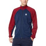 adidas Skateboarding Full Zip Rugby Collegiate Navy/Collegiate Burgundy/White MD