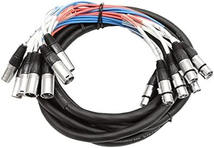 Seismic Audio-8 Channel XLR Snake Cable-15 Feet Long-Pro Audio Snake for Live Live, Recording, Studios, and Gigs-Patch, Amp, Mixer, Audio Interface 5-Feet