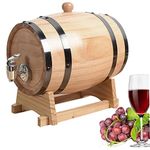 Wooden Barrel Wine Barrel with Wood Stand 1l Whiskey Barrel with Tap Vintage Aging Oak Barrel Table Home Bar Decor Display & Storage for Spirits, Liquors, Wine, Beer