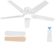 POCHFAN 52 Inch White Ceiling Fans 