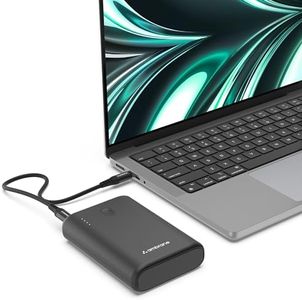 Ambrane 45W Fast Charging Powerbank Emergency use for MacBook & Type C Laptops, 15000mAh, 1 USB & 2 Type C, Power Delivery, Quick Charge for iPhone, Android & Other Devices, (Powerlit 45, Black)