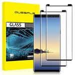 QUESPLE Samsung Galaxy Note 8 Screen Protector [2 Pack], HD Shatterproof 3D Full Coverage Samsung Note 8 Tempered Glass Screen Protector Film, Anti-Scratch/High Sensitivity/Case Friendly