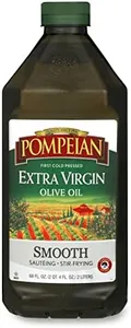 Pompeian Smooth Extra Virgin Olive Oil, First Cold Pressed, Mild and Delicate Flavor, Perfect for Sauteing and Stir-Frying, Naturally Gluten Free, Non-Allergenic, Non-GMO, 68 Fl Oz (Pack of 1)