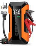 Jump Starter Power Pack with Air Compressor 8000mAh 150PSI,12V Car Battery Booster Jump Starter,Fast Charging Car Battery Jump Starter Power Bank,Portable Digital Cordless Bike Motorhome Tyre Inflato