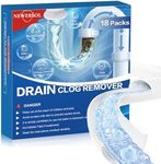 Drain Clog Remover 18 Packs Sink Drain Cleaner Hair Clogged Drain Remover Fast Acting Powders for Kitchen Sink Bathroom Shower Bathtub Safe for Pipes