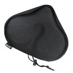 ATIVAFIT Exercise Bike Seat Cover Black Sponge and Silicone Padded Bicycle Seat Wide Comfortable for Spin Bike Indoor Bike Outdoor Bike