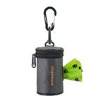 simpletome Dog Waste Bag Dispenser for Leash Belt Waterproof 1680D Oxford YKK Zipper (Gray)