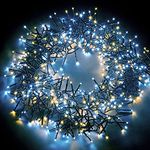 NETTA Christmas Tree Lights Cluster Lights 1000 LED - 8 Hours On Timer, 8 Light Modes, Plug in, Waterproof Indoor & Outdoor Use – 1000 LED / 12m Lit Length, Warm White & Cool White