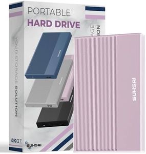 SUHSAI External Hard Drive 500GB USB 3.0 Portable Hard Disk Storage & Memory Expansion HDD, Backup External Hard Drive for Laptop Computer, MacBook, and Desktop (Rose Pink)